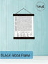 Black Wood & Canvas Wall Hanging Bathroom Word Search, Forgot Phone Wall Art, Small 12x14.5-Inch