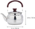 LIFKOME Traditional Stainless Steel Heavy Duty Tea Kettle, Whistling Stove Top Kettle with Cool Touch Handle