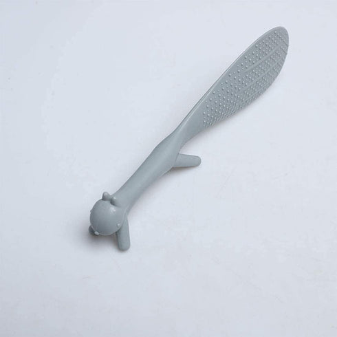 Plastic Squirrel Shaped Non-Stick Rice Paddle Spoon, Gray