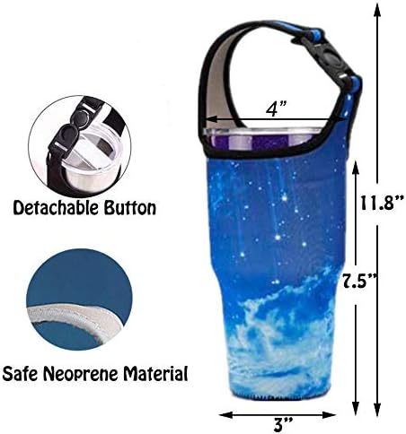 Tumbler 30oz Carrier Holder Pouch with Shoulder Strap, Fits YETI, Rtic, Atlin, Ozark Trail, Rambler 30 oz Insulated