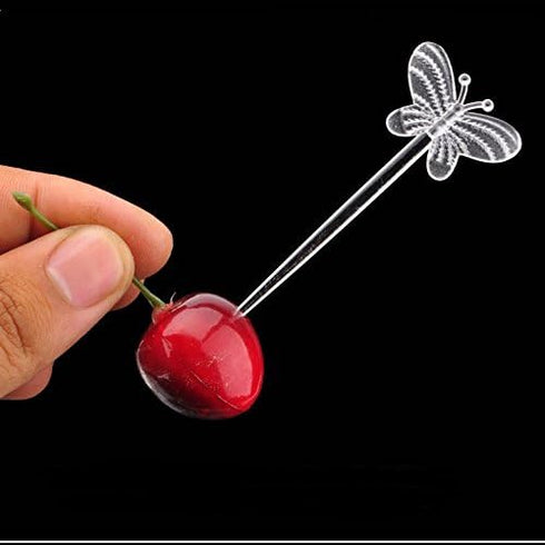 Comicfs 200 Pcs Plastic Cocktail Picks, 3.5" Fruit Toothpicks for Sandwich Appetizer, Party Supplies
