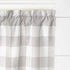 Elrene Home Fashions Buffalo-Check Valance, 60" x 15" for Bathroom or Kitchen Windows, Gray/White