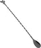 AnSaw 12-Inch Leaf Handle Bar Spoon - Long Handle Cocktail Mixing Stirrer - Stainless Steel, Black