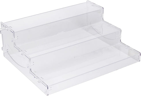 evron Clear Plastic Spice Rack Organizer for Cabinet & Countertop - 3 Tier Pantry Organization (ASSEMBLY REQUIRED)