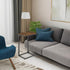 ULET353B01 VASAGLE C-Shaped End Table, Side Table for Sofa, Couch Table with Metal Frame, Small TV Tray Table