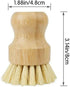 1 Pcs Palm Wooden Dish Scrubber Brush, Durable Bamboo Dish Brush for Cleaning Pots and Pans in Kitchen