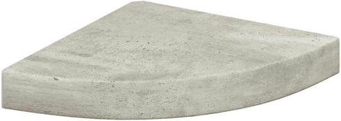Set 2 vidaXL Wall Corner Shelf of Concrete Grey Honeycomb MDF, Metal