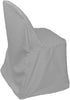 Gray Polyester Folding Chair Covers - Perfect for Events and Weddings