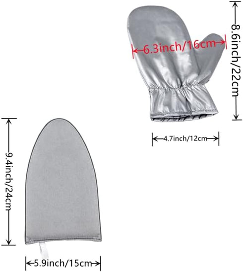 3 Pack Garment Steamer Ironing Gloves Mini Ironing Board Steam Resistant Gloves With Finger Ring Heat Resistant Garment Steamer Gloves For Garment Steamer Ironing Accessories