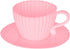 Evelots Baking Cupcake Molds, Silicone Teacup Set, 12 Pc Set, Oven-Safe Muffin Cups for Parties