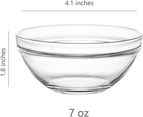 Sweejar 4 inch Small Glass Bowls Set, 7 oz Prep Bowls for Cooking, Small Bowls for Kitchen, Dessert Bowls for Ice Cream, 9 pack by Sweejar
