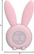 KDtech Kids Alarm Clock - Cute Pink Bunny Digital Alarm Clock with Night Light, 6 Ringtones, Touch Control &