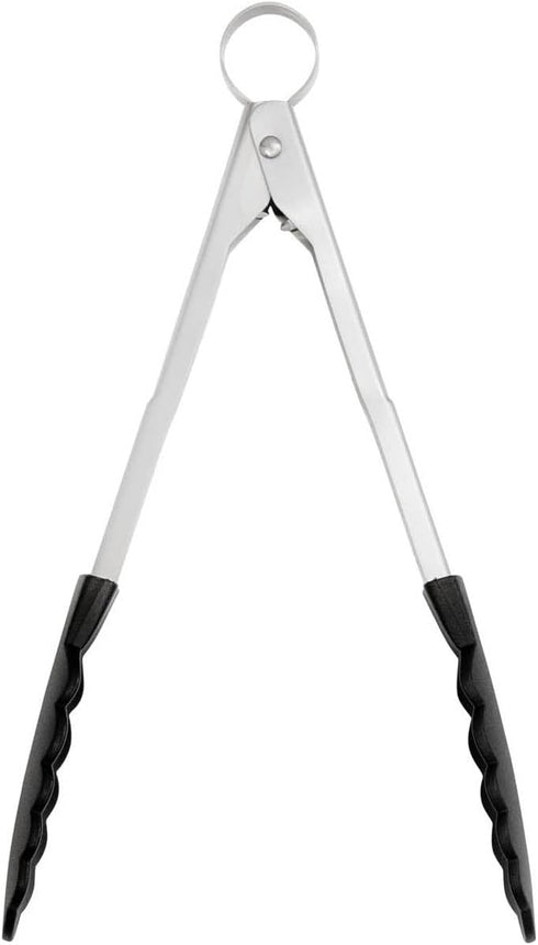 Cuisipro Locking Tongs, 12", Gray and Black, Non-Stick