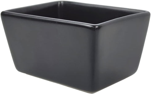 Sizikato Matte Black Porcelain Sugar Packet Holder, 5 Oz Tea Bag Bowl