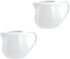 CHOOLD 2 pcs Mini Ceramic Creamer with Handle, Coffee Milk Creamer Pitcher - White, 1.5 oz