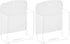 Cosmos Pack of 2 Acrylic Remote Control Holder, Adhesive Wall Mount Phone Organizer for Home Office Storage