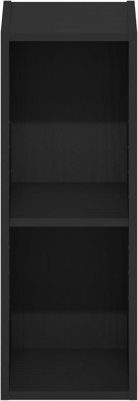 2-Tier 8-in 9.3 7.9 21.2, Furinno Fulda Book Shelf, Narrow Bookshelf, Bookcase with Width Storage Shelf, x x for Living