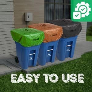 95 3 Pack Trash Can Smell Eliminator Cover Odor Eliminating Bag Lemon Scented Durable Chemical Free Gallon
