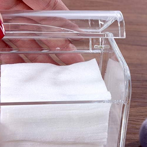 Sooyee Qtip Holder Dispenser for Cotton Ball, Swab, Round Pads, 3 Compartment Plastic Apothecary Jars