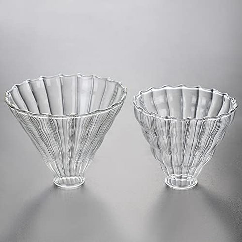 2pcs Glass Funnel for Pour Over Coffee Filters, Coffee Drippers