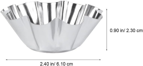12 Pcs Stainless Steel Tart Pans, Non-Stick Flower Cookie Cutters Mold for Baking, Flower and Round Muffin Cups