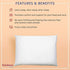 Sobakawa Traditional Buckwheat Standard Size Pillow Organic Cotton with Natural Technology for Cool Sleep, Neck Support