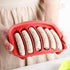 Non-Stick Silicone Sausage Mold for Homemade Hot Dogs, BPA Free, 6-Cavity for Oven and Microwave (Red)