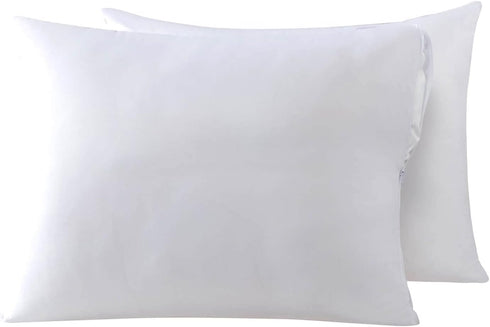 Cooling Bamboo Viscose Feather Proof Pillow Protectors with Zipper, King Size Waterproof Down Proof Covers for Bed