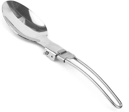 Portable 3 in 1 Folding Spoon Fork Knife Set - Stainless Steel Dinner Flatware for Camping Picnic Travel Hiking