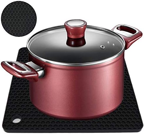 Smithcraft Orange Silicone Trivets for Hot Dishes, Heat Resistant Pot Holders Mats for Kitchen, Flexible Table Plate