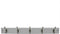 Home Basics Durable 5-Double-Hooks Wall Mounted Hanging Rack (White) for Entry Way or Garage