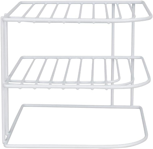Home Basics 3-Tier Kitchen Corner Counter Shelf and Cabinet Organizer Heavy Duty
