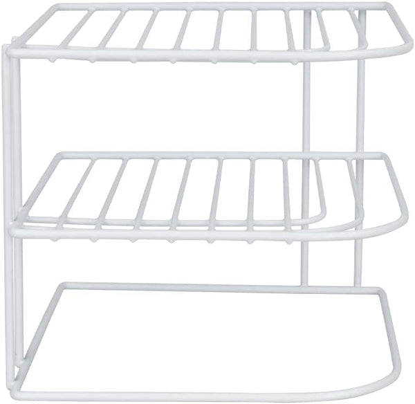 Home Basics 3-Tier Kitchen Corner Counter Shelf and Cabinet Organizer Heavy Duty