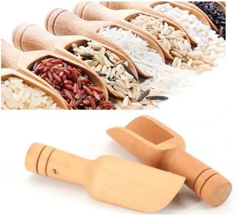 Czl Meco 6 PCS Mini Wooden Spoon, Wooden Kitchen Spoon for Candy, Spices, Parties, Bath Salts