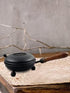 4.72-Inch Black Iron Incense Burner with Wooden Handle and Folding Lid Premium (Diameter) Censer for Burning Incense