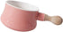 Cabilock Enamel Mini Saucepan with Wooden Handle | Non-Stick Ceramic Butter Warmer Frying Pan 380ML
