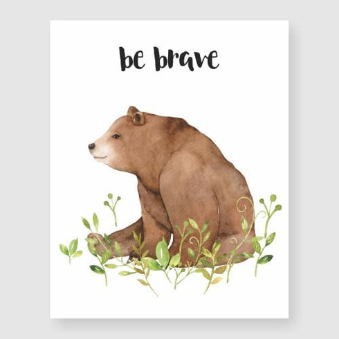 Bestbuddy Pet Set of 6 Unframed Woodland Animals Art Prints (8X10) for Kids Baby Girl Room Decor