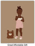 African American Baby Girl Room Decor - Black Girls Bedroom Decor - Baby Nursery Decor - Little Girls Bedroom Wall Art