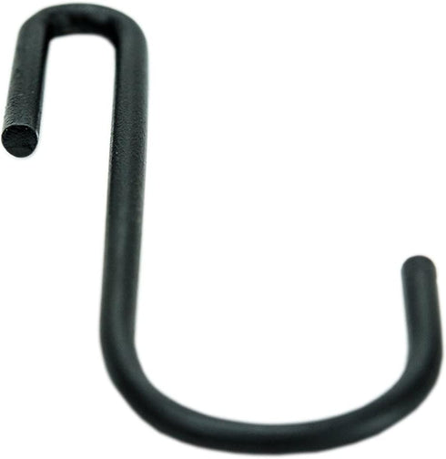 Huji Black S Shaped Heavy Duty Hanging Hooks for Kitchenware, Pots, Pans, Utensils (Set of 6 Hooks)