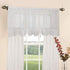 Violet Linen Daisy Design Sheer Kitchen Curtain Set, 3pc (18 * 60" Valance + 2pcs 30 * 36" Tiers)