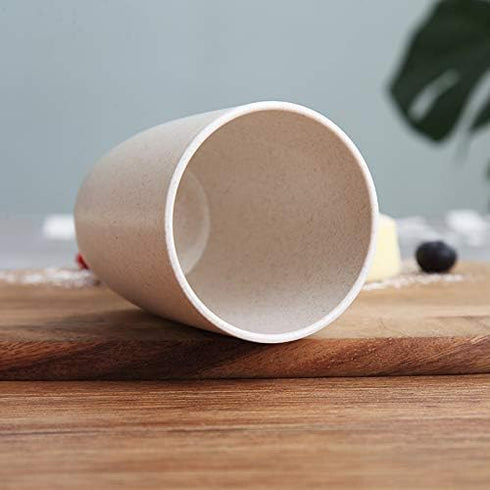Eco-friendly Unbreakable Reusable Drinking Cup for Adults (12 OZ), Wheat Straw Glasses Healthy Tumbler Set, 5-Multicolor