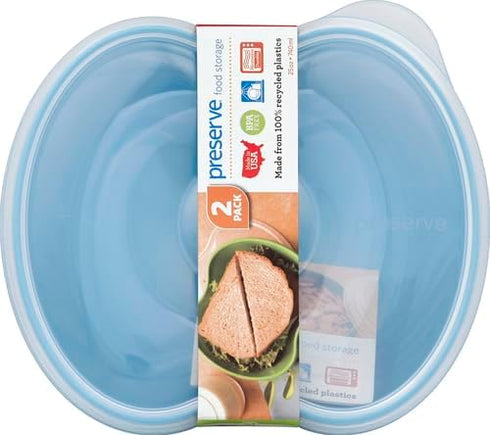 Preserve Food Storage Container: Set of 2, Aqua Blue