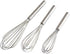 Stainless Steel Whisks Set, 3 Packs 8"+10"+12" Kitchen Whip Utensils for Blending, Whisking, Beating, Stirring