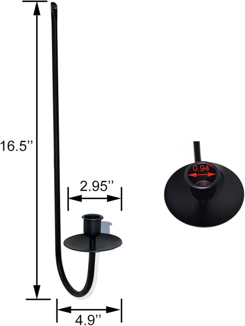 YUWENG Set 2, Wall Candle Holder of Modern Candle Sconces Wall Mount Metal Holders Hanging Candle Pillar Holder