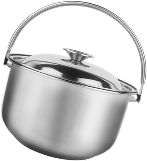 Hemoton 1.6L/1.5QT Stainless Steel Stockpot with Lid & Handle for Cooking Pasta, Soup, Stew