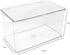 Isaac Jacobs Large Clear Stackable Organizer Bin (10.75” x 6.5” x 6.1”) w Hinged Lid - BPA-Free Food Safe Storage Box