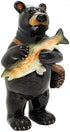 Pacific Giftware Black Bear Fisherman Figurine, 6.5 Inches Tall Resin Home Decor
