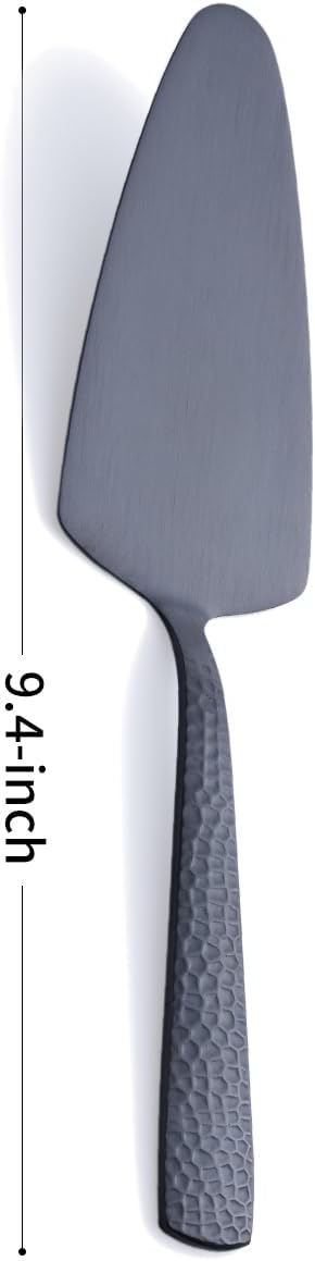 Matte Black Cake Pie Server, 9.4-inch Stainless Steel Heavy Duty Pizza Spatula, Set of 3