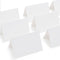 AZAZA 50 Pcs White Blank Place Cards - Textured Table Tent Cards for Weddings, 2.5" x 3.75"