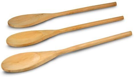 Classic Wooden Kitchen Spoon - Set of 3 (18")